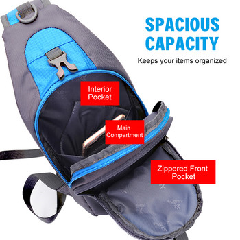 Водоустойчива спортна чанта за мъже, жени, слинг раница, чанта за през рамо, чанта за през рамо, спортна раница за пътуване, фитнес