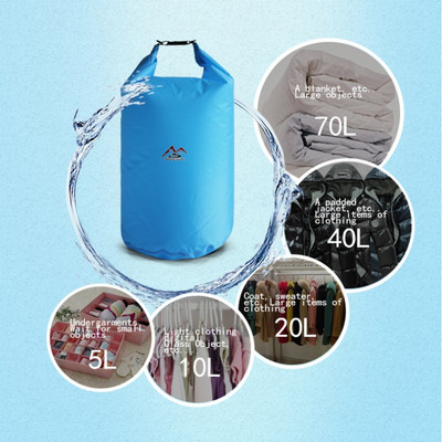 Õues kuiv veekindel kott Kuivkott kott Veekindel ujuvad kuivvarustuse kotid paadisõiduks Kalapüügiks Rafting Ujumiseks 5L/10L/20L/40L/70
