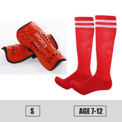 Copii adulți Fotbal Tibie + Seturi de șosete Sport Fotbal Protecție pentru viței Protecție anti-coliziune Compresie ShinGuards Logo personalizat