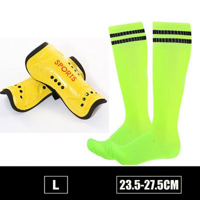 Copii adulți Fotbal Tibie + Seturi de șosete Sport Fotbal Protecție pentru viței Protecție anti-coliziune Compresie ShinGuards Logo personalizat