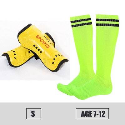 Copii adulți Fotbal Tibie + Seturi de șosete Sport Fotbal Protecție pentru viței Protecție anti-coliziune Compresie ShinGuards Logo personalizat