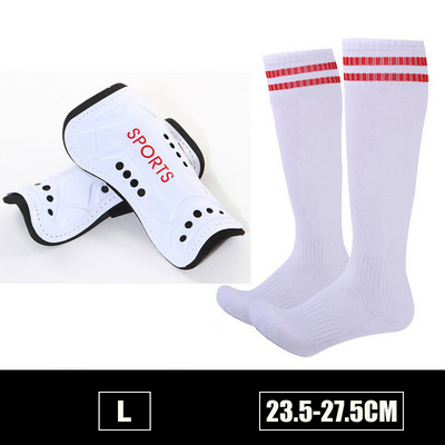 Copii adulți Fotbal Tibie + Seturi de șosete Sport Fotbal Protecție pentru viței Protecție anti-coliziune Compresie ShinGuards Logo personalizat