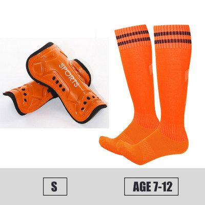 Copii adulți Fotbal Tibie + Seturi de șosete Sport Fotbal Protecție pentru viței Protecție anti-coliziune Compresie ShinGuards Logo personalizat