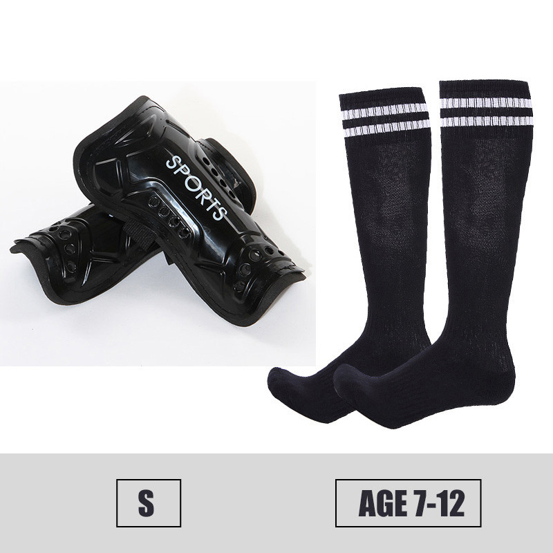 Copii adulți Fotbal Tibie + Seturi de șosete Sport Fotbal Protecție pentru viței Protecție anti-coliziune Compresie ShinGuards Logo personalizat