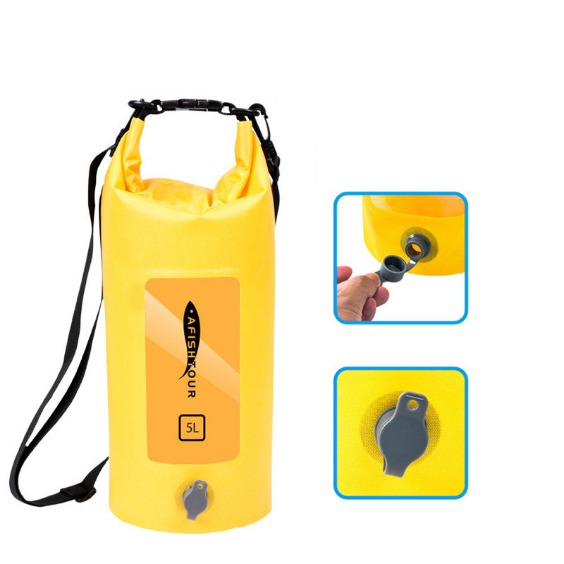 Lauko 5L itin lengvas TPU vandeniui atsparus krepšys, sausas paketas, sulankstomas baidarių plaukimo plaustais upe Trekking plaukiojantis sausas krepšys