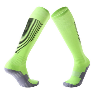 Футболни чорапи за възрастни, деца, дишащи, удебелени, спортни, абсорбиращи потта спортни високи кърпи за коленете, футболни чорапи, нехлъзгащи се, дълги чорапи