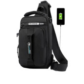 Meeste multifunktsionaalne USB õlakott Crossbody Cross Body Sling Rinnakotid Veekindel reisipakk Messenger Pack meestele Uus