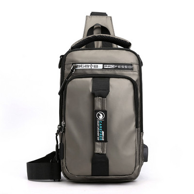 Meeste multifunktsionaalne USB õlakott Crossbody Cross Body Sling Rinnakotid Veekindel reisipakk Messenger Pack meestele Uus