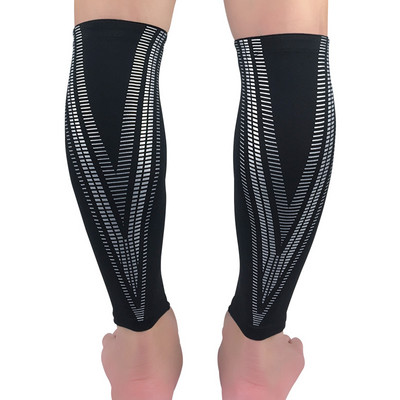 1Pair Sport Safety Football Sínvédő kosárlabda lábszártámasz Kompressziós izomzokni Futó láb Ujj kerékpáros lábmelegítők