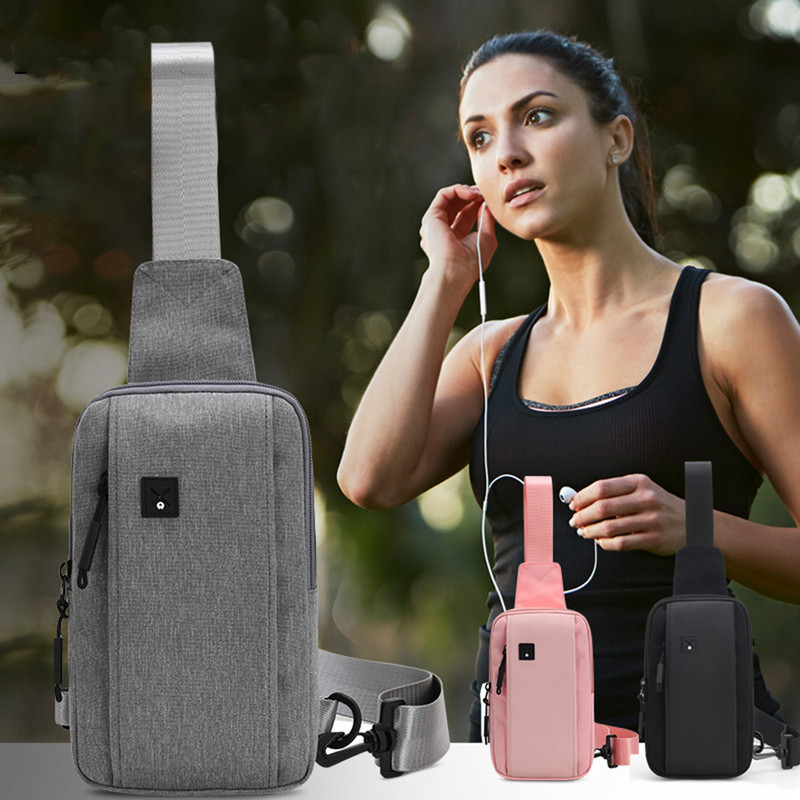 Oxford Casual vöökotid Reguleeritavad Unisex Crossbody kotid Multifunktsionaalsed kaasaskantavad kõrvaklapiauguga välissporditarvikud