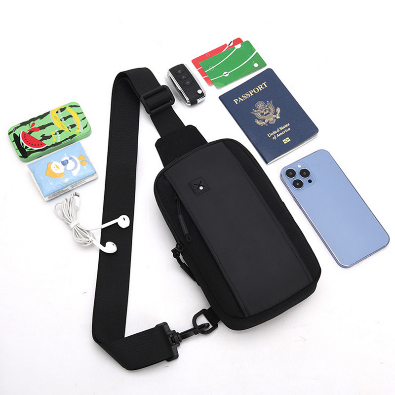 Oxford Casual vöökotid Reguleeritavad Unisex Crossbody kotid Multifunktsionaalsed kaasaskantavad kõrvaklapiauguga välissporditarvikud