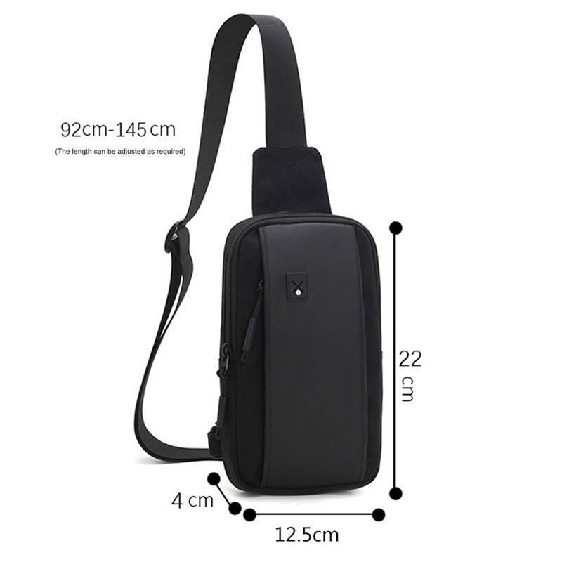 Oxford Casual vöökotid Reguleeritavad Unisex Crossbody kotid Multifunktsionaalsed kaasaskantavad kõrvaklapiauguga välissporditarvikud