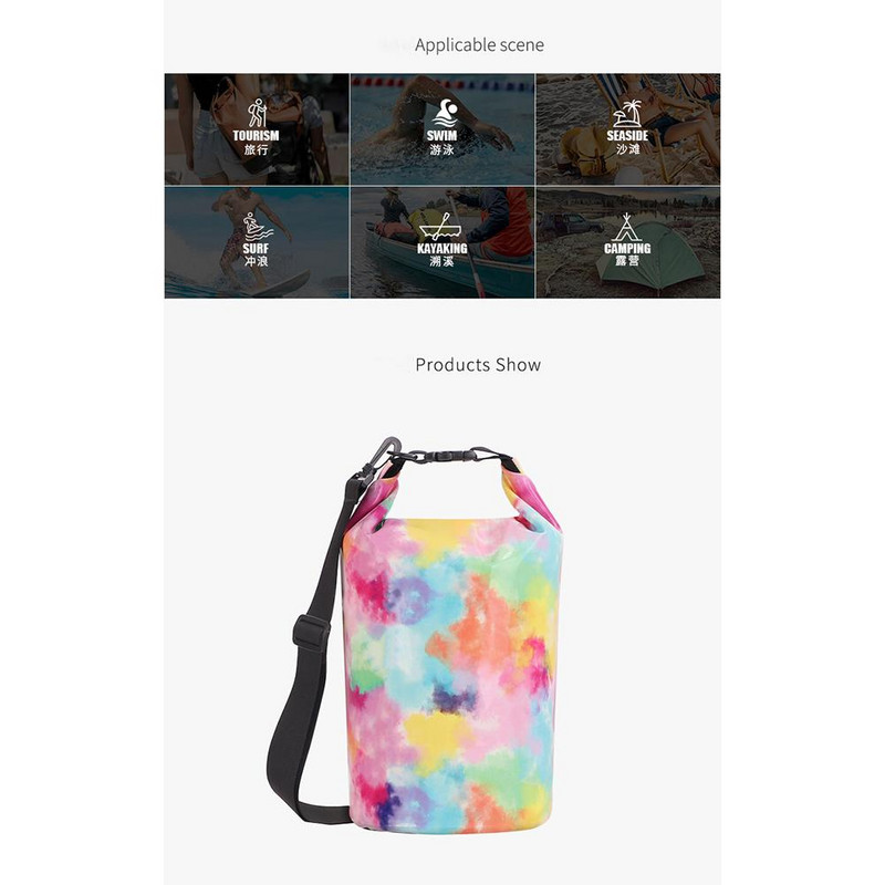 Vandeniui atsparus banglenčių krepšys 2 l 5 l lauko plaukimo krepšys nardymo kompresinis laikymo sausas krepšys vyrams, moterims, baidarėms, žygiams upe