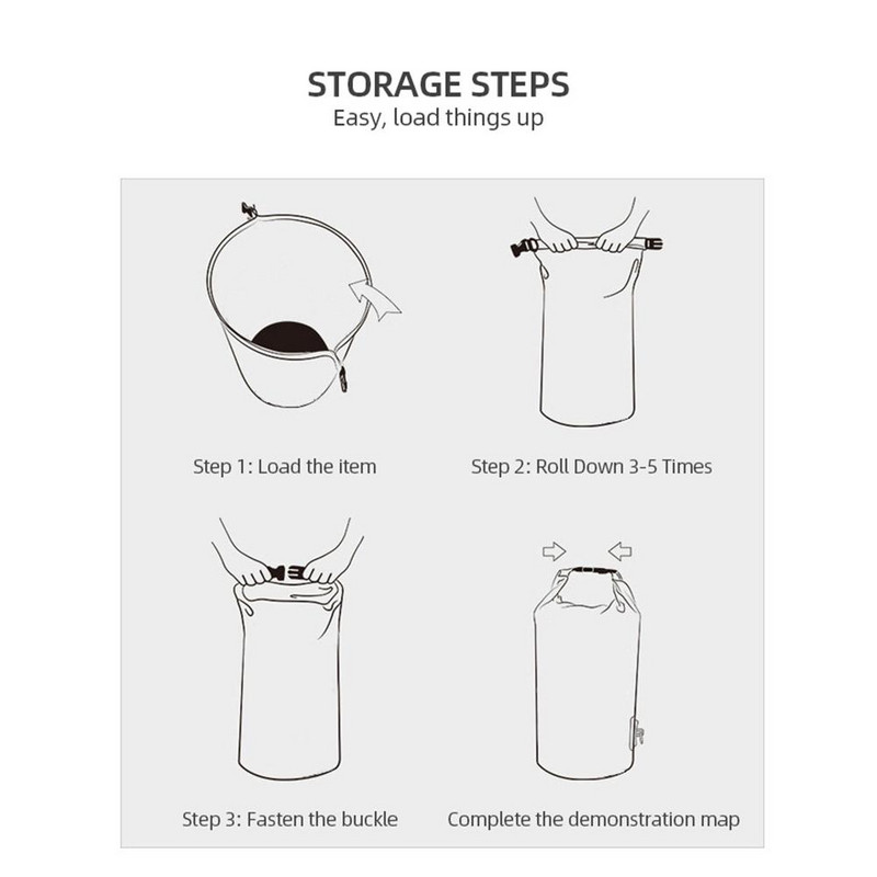 Vandeniui atsparus banglenčių krepšys 2 l 5 l lauko plaukimo krepšys nardymo kompresinis laikymo sausas krepšys vyrams, moterims, baidarėms, žygiams upe