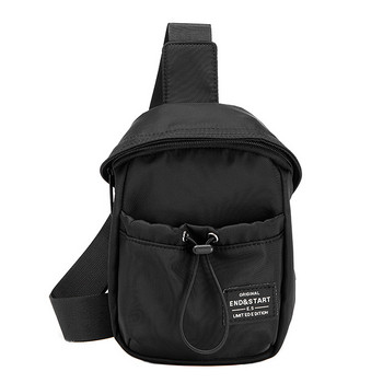 2023 Мъжка чанта за гърдите Нова модна мъжка чанта през рамо през рамо Луксозна платнена оксфордска водоустойчива спортна чанта Messenger за мъже Черна