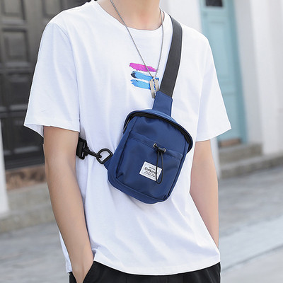 2023 Мъжка чанта за гърдите Нова модна мъжка чанта през рамо през рамо Луксозна платнена оксфордска водоустойчива спортна чанта Messenger за мъже Черна