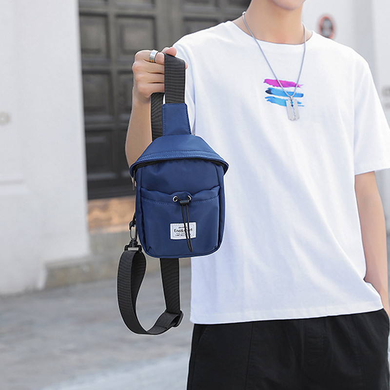 2023. aasta meeste rinnakott, uus mood meeste õlakott, luksuslik Oxfordi riidest veekindel messengeri spordikott meestele, must