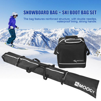 Ски чанта Чанта за сноуборд обувки Combo Подплатена водоустойчива единична ски чанта за пътуване Транспортни ски Сноуборд раница Чанта за ски обувки