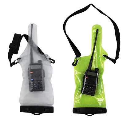 PVC водоустойчива чанта, калъф, калъф за уоки токи, двупосочни радиостанции, пълен протектор, държач с ремък, преносима външна доставка