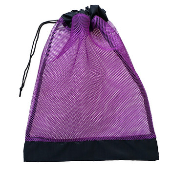 Тежкотоварна компактна мрежеста чанта за съхранение с шнур за гмуркане, гмуркане с шнорхел, маска за плуване, плавници, очила, екипировка, екипировка