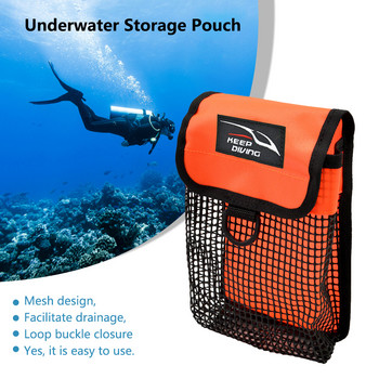 Τσάντες καταδύσεων Mesh Φορητές τσάντες κατάδυσης με δίχτυα με σημαδούρα D Ring Μεταφορέας Mesh Bag Heavy Duty Snorkeling Equipment
