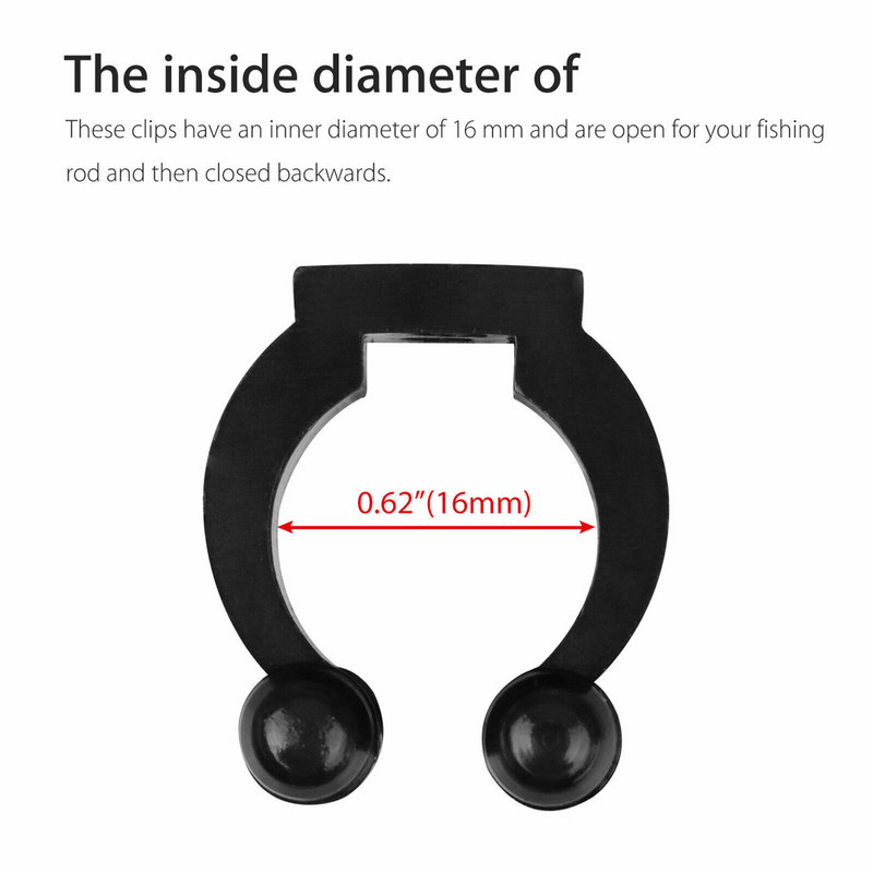 20 DB Falra szerelhető horgászbot tároló kapcsok bilincsek tartó állvány szervező biliárd snooker dákó helymeghatározó klip tartó medence cu-hoz