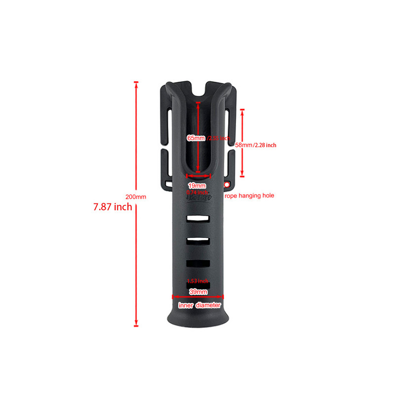 Резервен държач за въдица за колан, преносим, професионален, едноцветен, подвижна стойка за бастун Аксесоари