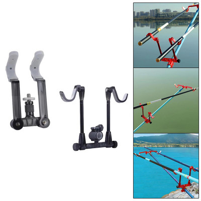 Horgászbot tartó, támasztó állvány, állvány Tartozékszerszám Hordozható horgászbot-tartó állvány tengerparti férfi kültéri tengeri horgászathoz