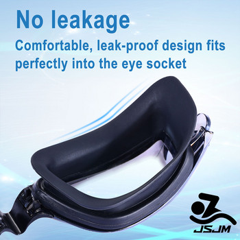 JSJM Нови професионални противозамъгляващи UV защитни лещи за възрастни Мъже Жени Очила за плуване Водоустойчиви регулируеми силиконови очила за плуване