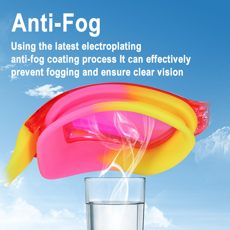 JSJM Professionaalsed värvilised laste silikoonist ujumisprillid uduvastased UV-ujumisprillid veekindlad silikoonist ujumisprillid lastele