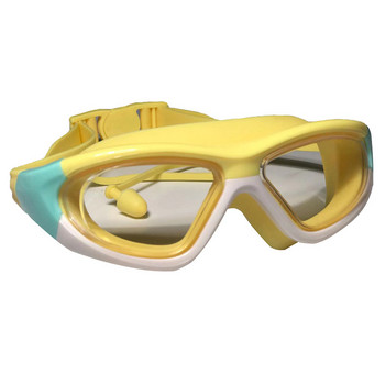 2022 Детски очила за плуване с големи рамки против замъгляване на ултравиолетова светлина Очила за плуване Удобно уплътнение HD тапи за уши Един