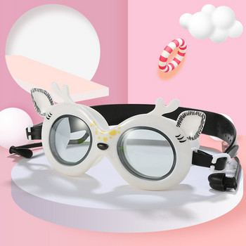 Нови детски очила за плуване Sika Deer Cartoon Earplugs UV и против замъгляване - устойчиви очила за мъже и жени Цена на едро