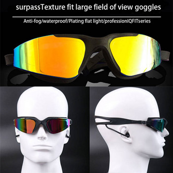 Професионални очила за плуване Мъжки силиконови противозамъгляващи се UV регулируеми многоцветни очила за плуване с тапа за уши Мъже Жени Очила