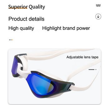 Нови силиконови професионални състезателни водоустойчиви покрития против замъгляване, очила за плуване, анти-UV, мъже, жени, очила, очила за плуване, плувни шапки