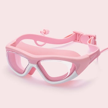 Преносими очила за плуване с тапи за уши за деца 4-15 години Очила за плуване против замъгляване Uv Hd очила за гмуркане в плувен басейн
