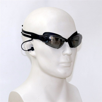 Горещи летни черни очила за плуване Тапа за уши Професионална силиконова шапка за плуване за възрастни Очила за басейн против замъгляване Мъже Жени Очила
