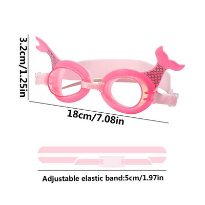 Aranyos lány Rajzfilm Sellő Úszószemüveg Köd elleni Úszószemüveg Nyári Úszás Kiegészítők Szilikon Szemüveg füldugókkal