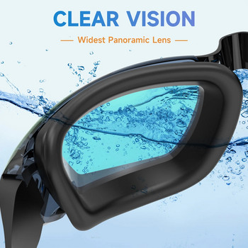 Γυαλιά κολύμβησης Earplug Επαγγελματικά γυαλιά κολύμβησης για ενήλικες Γυαλιά πισίνας Ρυθμιζόμενα κατά της ομίχλης Ανδρικά Γυναικεία οπτικά αδιάβροχα γυαλιά