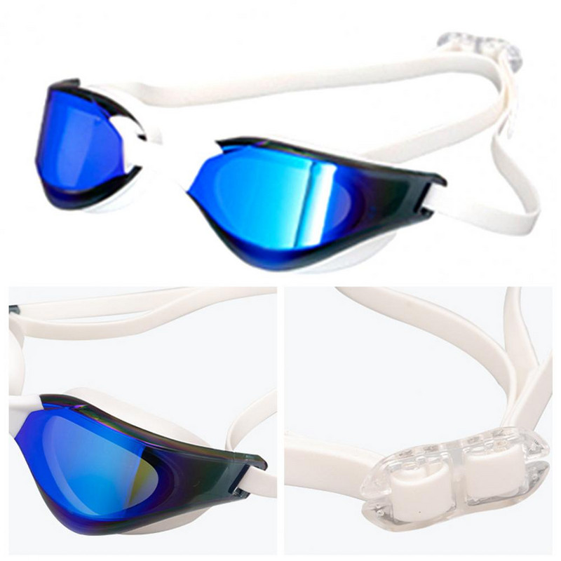 Úszószemüveg Állítható vízálló női férfi Electroplate páramentes búvárszemüveg vízi sportokhoz