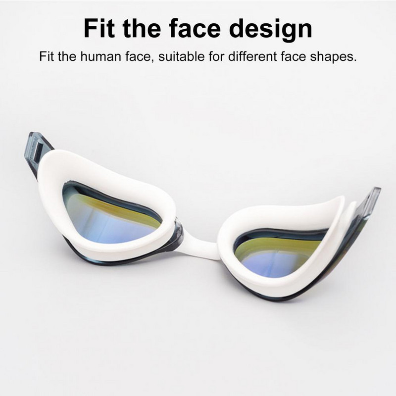 Úszószemüveg Állítható vízálló női férfi Electroplate páramentes búvárszemüveg vízi sportokhoz