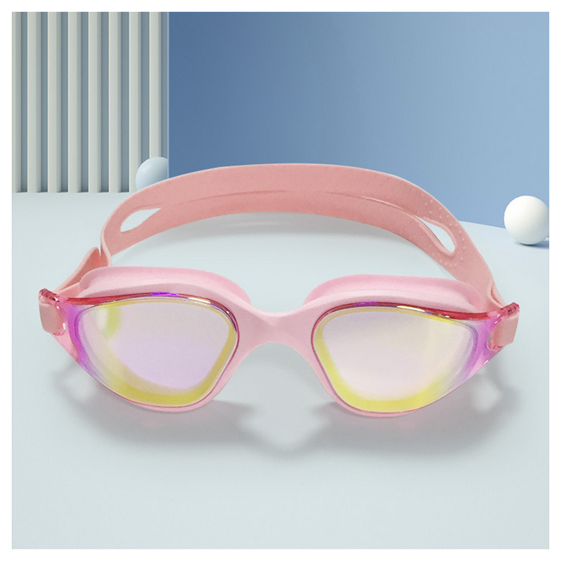 Täiskasvanutele mõeldud galvaniseeritud silikoonist ujumisprillid, UV-kiirguse eest kaitsvad kaitseprillid