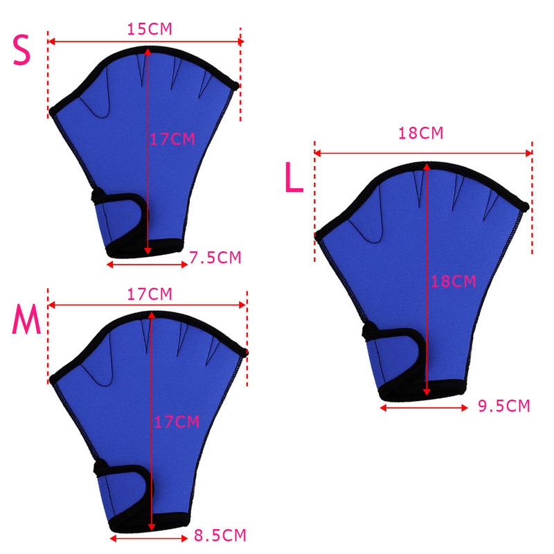 1 paar ujumiskindaid Aquatic Fitness Veekindlus Aqua Fit Paddle Treening Sõrmedeta kindad Varustus Unisex käeuimed