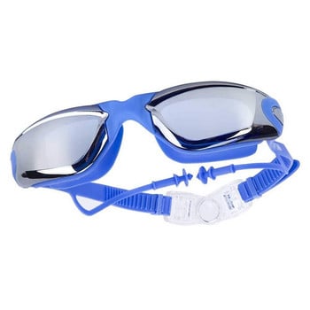 Късогледство Очила за плуване Тапа за уши Професионална силиконова шапка за плуване за басейн Очила против замъгляване Мъже Жени Оптични водоустойчиви очила