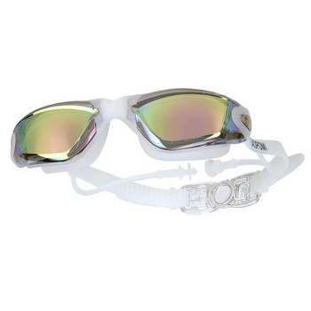Myopia Swimming Goggles Earplug Professional Adult Silicone Cap Pool Γυαλιά κατά της ομίχλης Ανδρικά Γυναικεία Οπτικά αδιάβροχα γυαλιά