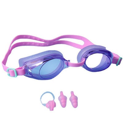 Детски очила за плуване Деца с щипка за нос Тапи за уши Комплект меки силиконови тапи за уши Аксесоари за плувен басейн Очила за гмуркане