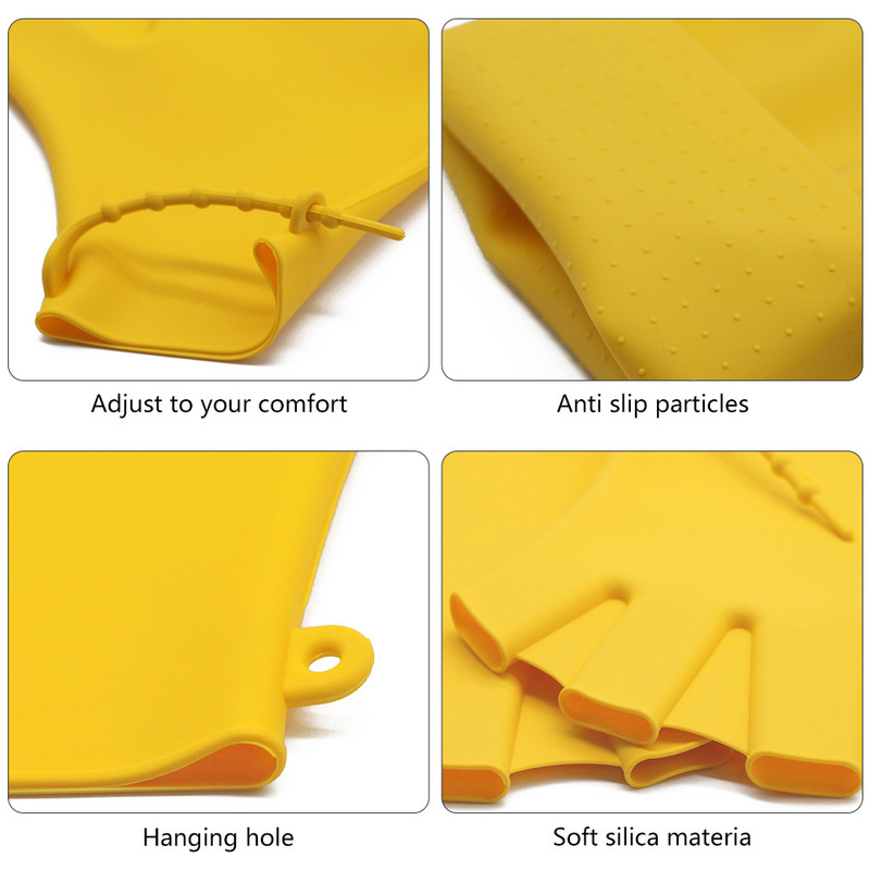 1 pár úszókesztyű hevederes Fitness vízállóság edzőkesztyű szilikon úszókesztyű búvárkesztyű úszóedző ujjatlan