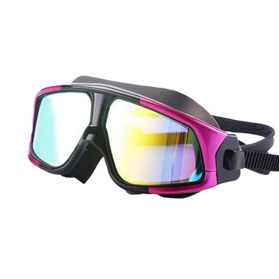 Férfi női úszószemüveg kényelmes szilikon nagy váz maszk vízálló UV védelem páramentes úszószemüveg