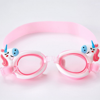 Professzionális úszószemüveg lányok rajzfilmes úszószemüveg füldugóval, vízálló páramentes úszószemüveg gyerekeknek, gyerekeknek, ajándékok