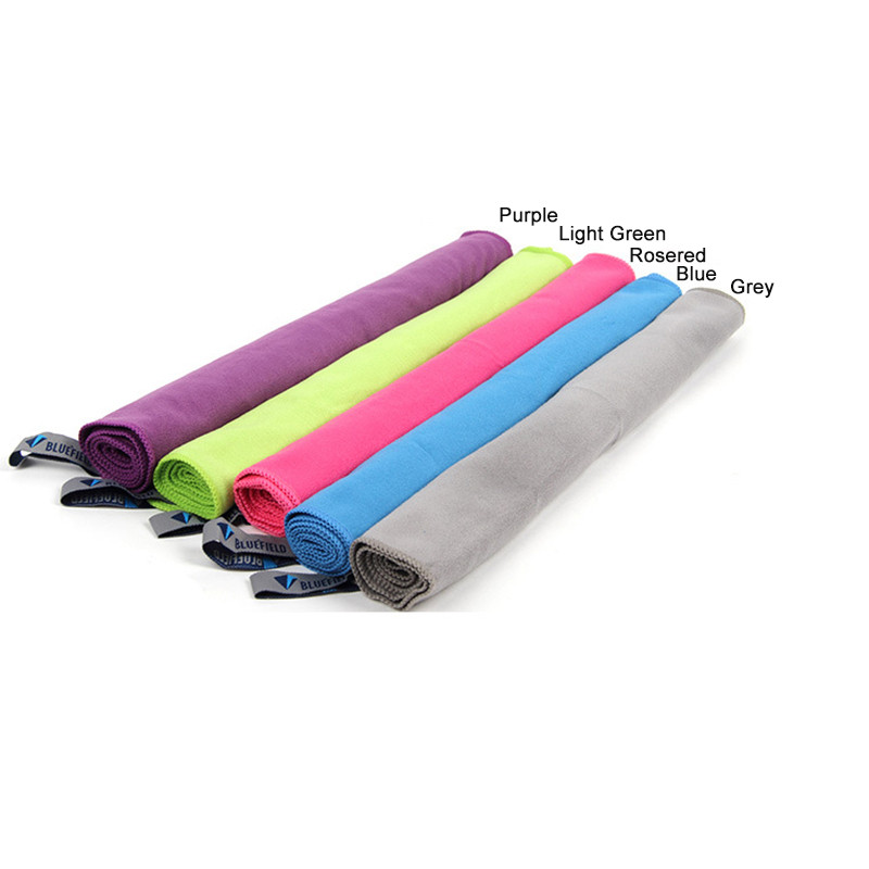 Sportinis rankšluostis su maišeliu 300 x 700 mm nešiojamasis mikropluošto Bluefield greitai džiūstantis rankšluostis lauko Spor plaukimo kelioninis sporto salės rankšluostis