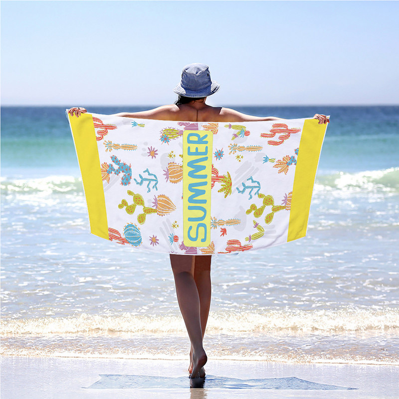 Suvine ujumine Rannarätik Sport Fitness Jooga Vannirätik Prinditud Tasuta Kiire Kuiv Rannarätik Mikrokiust Vann 150x75cm #t2p